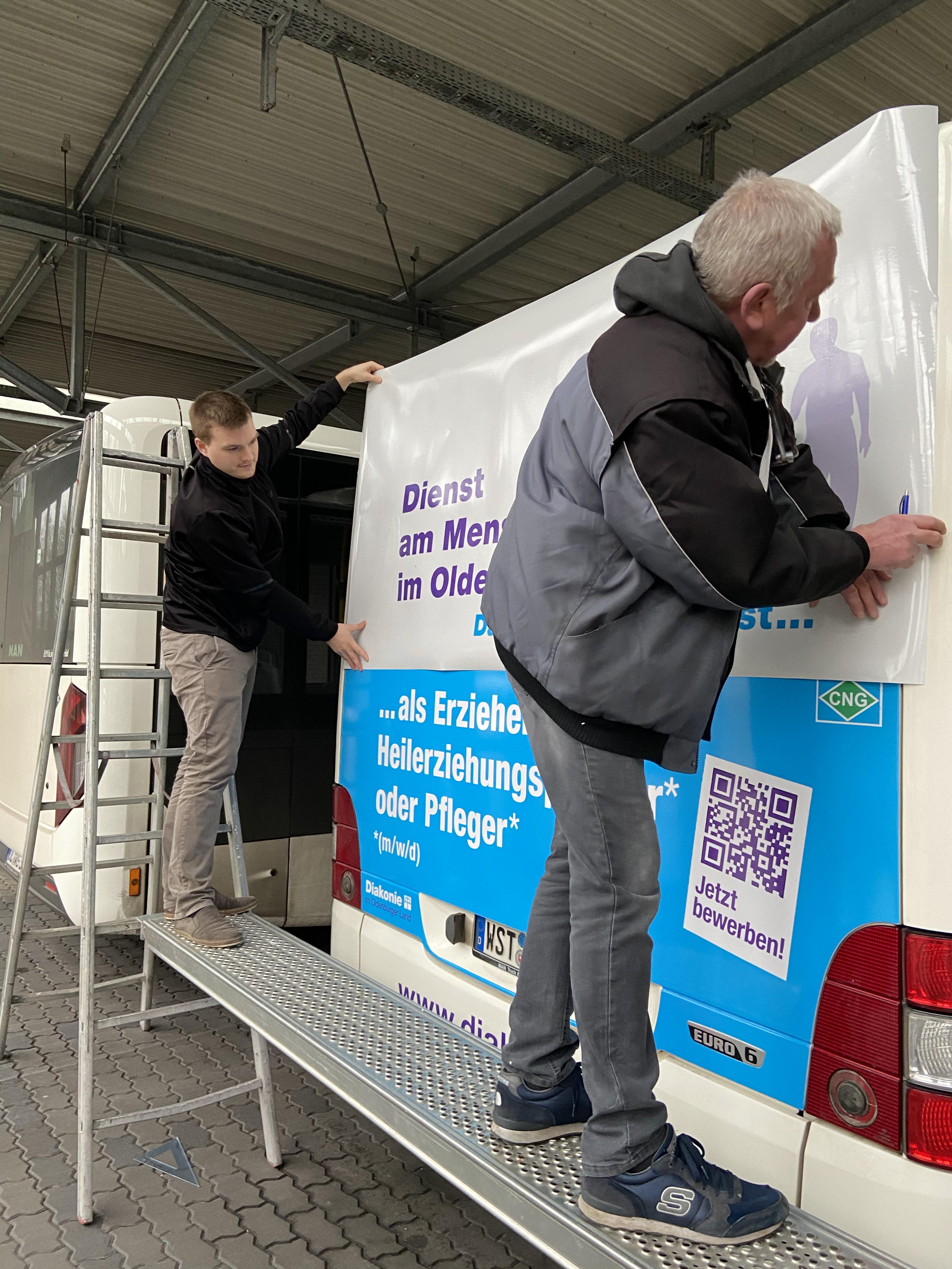 Bus Werbung V W G A 1489